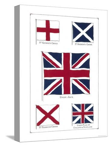 Grey Union Jack Flag Framed PANORAMIC CANVAS PRINT Wall Art