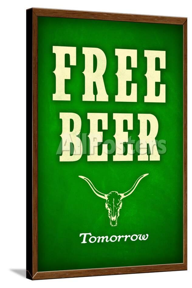 free beer tomorrow college drinking poster posters at allposters com