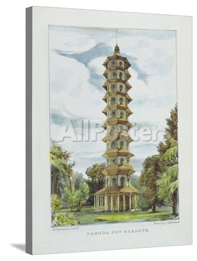 Pagoda Kew Gardens Plate 9 From Kew Gardens A Series Of Twenty Four Drawings On Stone Giclee Print George Ernest Papendiek Allposters Com