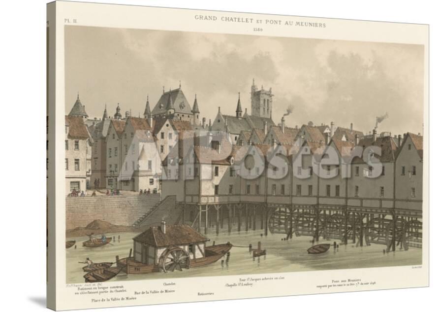 Grand Chatelet Et Pont Au Meuniers 1580 Giclee Print Allposters Com