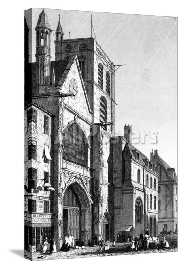 Paris, France - Eglise Saint Merri, Rue Saint Martin Giclee Print ...