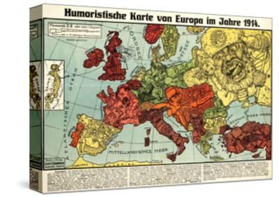 Satirical Map Humoristische Karte Von Europa Im Jahre 1914 Giclee Print K Lehmann Dumont Allposters Com