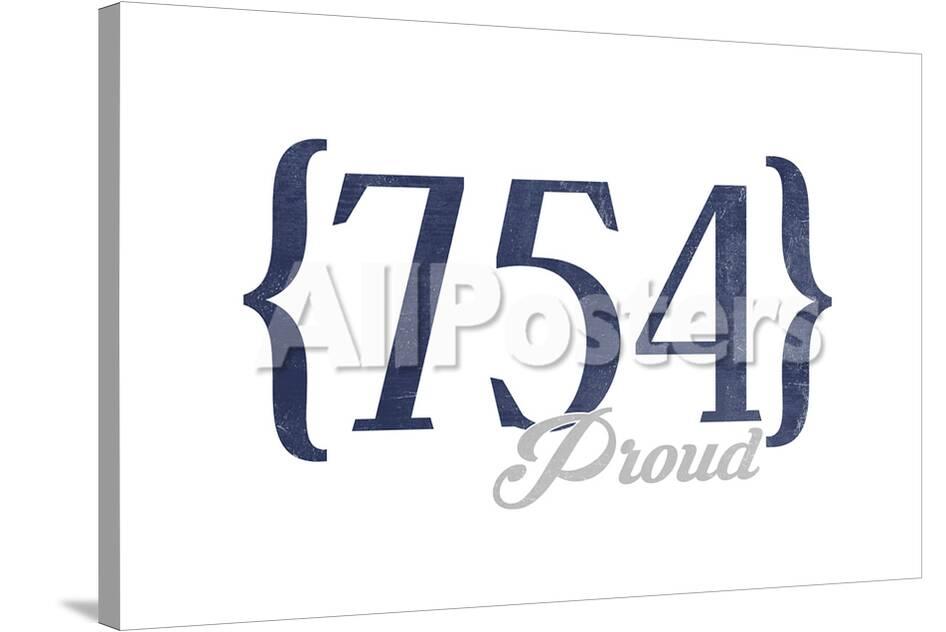 Fort Lauderdale Florida 754 Area Code Blue Posters Lantern Press Allposters Com