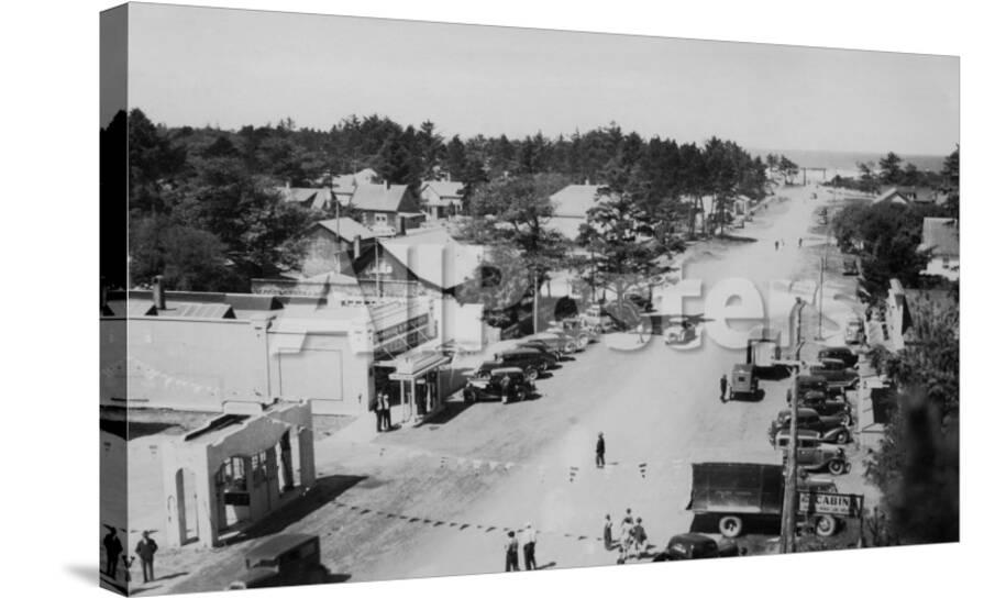 Ocean Park Wa View Of Beach Old Cars People Photograph