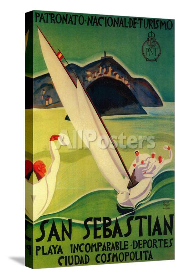 San Sebastian Vintage Poster Europe