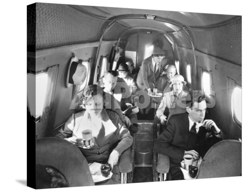 Seattle Washington Interior View Of Boeing 247 Airplane