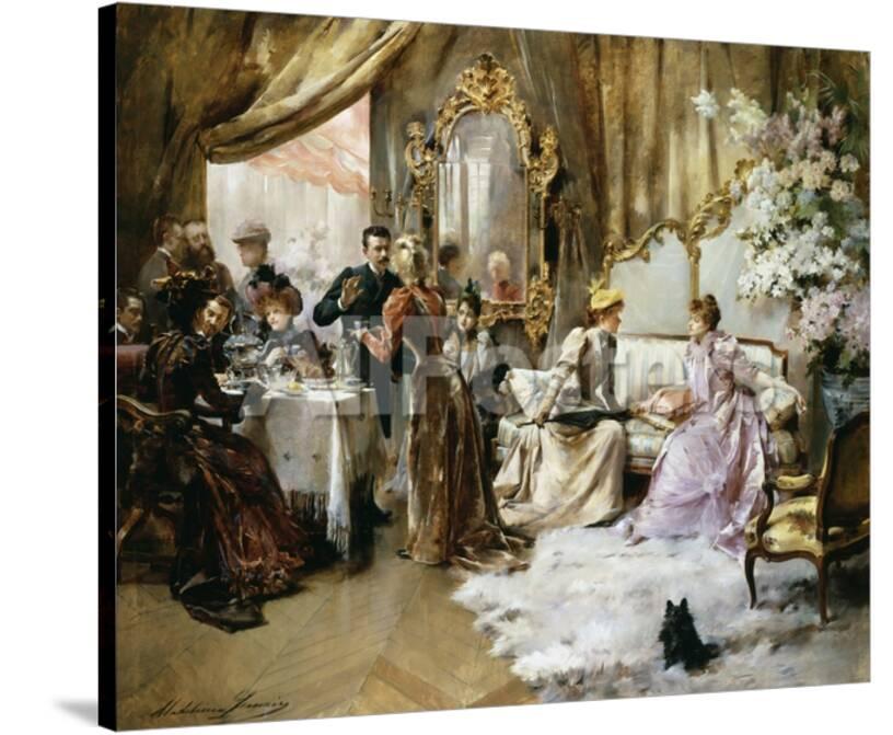 An Elegant Tea Party In The Artist S Studio Giclee Print Madeleine Jeanne Lemaire Allposters Com
