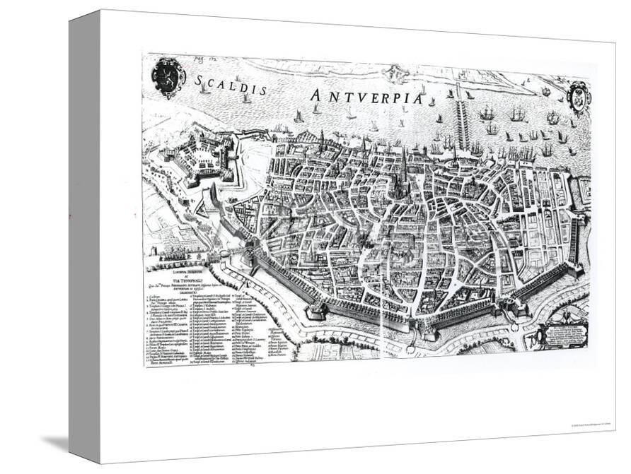 Map Of Antwerp Giclee Print Allposters Com