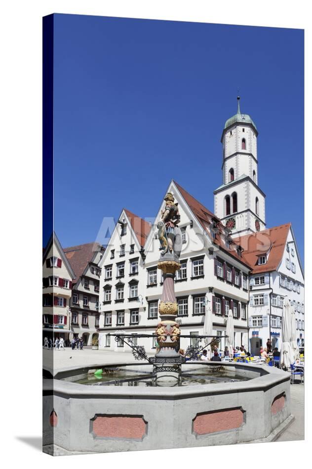 St Martin Church And Fountain Market Square Biberach An Der Riss Photographic Print Markus Lange Allposters Com