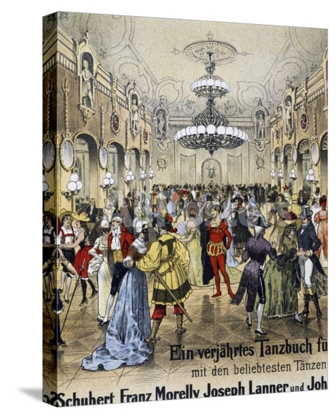 Masquerade Ball In Ballroom Vienna Poster Austria Giclee Print Allposters Com