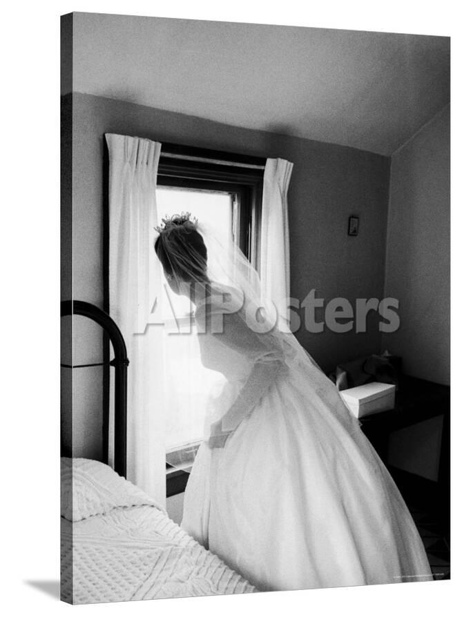 Bride Prepares For Wedding In Traditional White Gown 19th