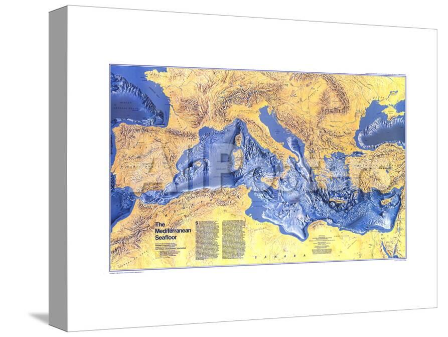 1982 Mediterranean Seafloor Map