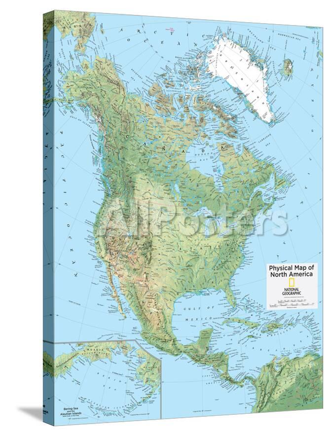 14 North America Physical National Geographic Atlas Of The World 10th Edition Poster National Geographic Maps Allposters Com