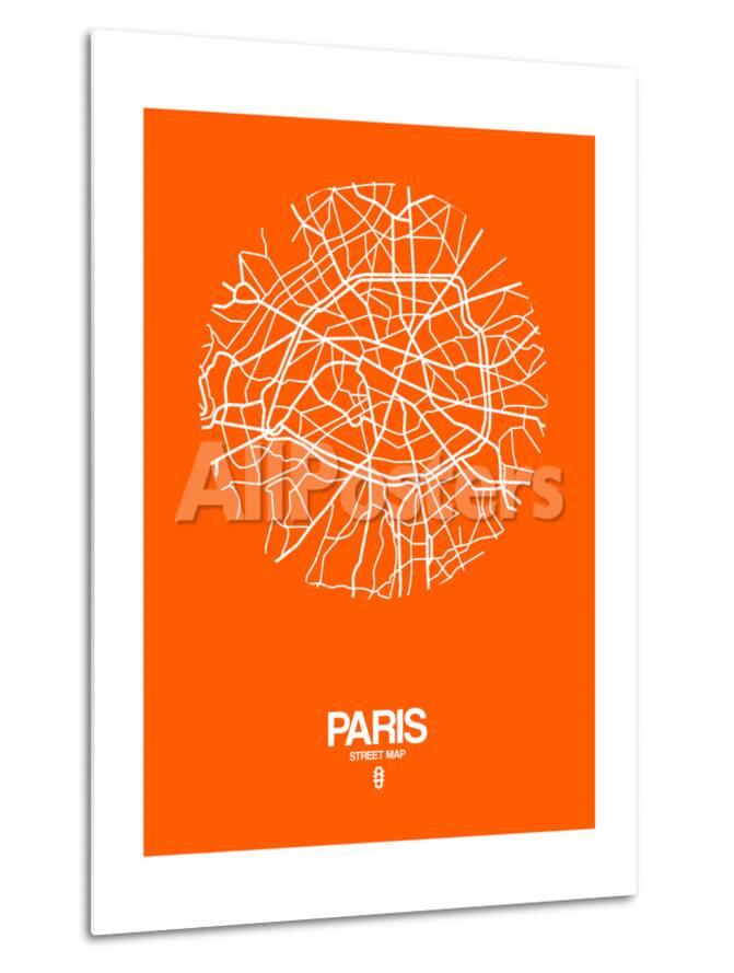 Paris Street Map Orange Poster Naxart Allposters Com Paris Street Map Orange Poster Naxart Allposters Com