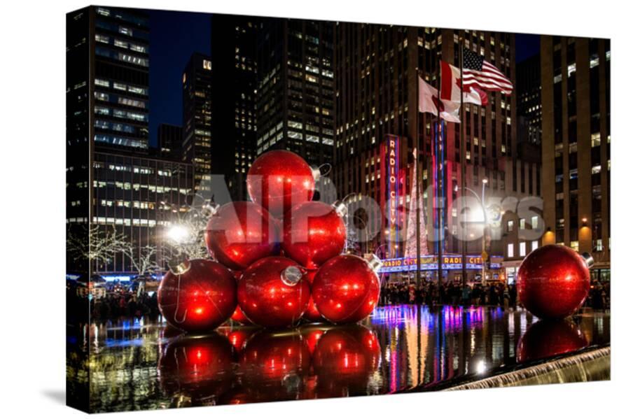 The Giant Christmas Ornaments On Sixth Avenue Across From The Radio The Giant Christmas Ornaments on Sixth Avenue across from the Radio City Music Hall by Night Photographic Print by Philippe Hugonnard at AllPosters.com - The Giant Christmas Ornaments On Sixth Avenue Across From The Radio