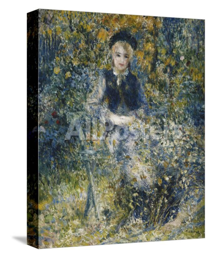 Young Girl On A Bench La Jeune Fille Au Banc 1875 Giclee Print Pierre Auguste Renoir Allposters Com