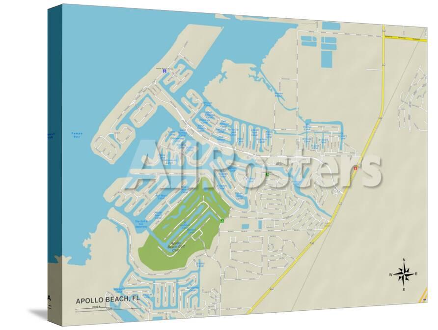 Political Map Of Apollo Beach Fl Print At Allposters