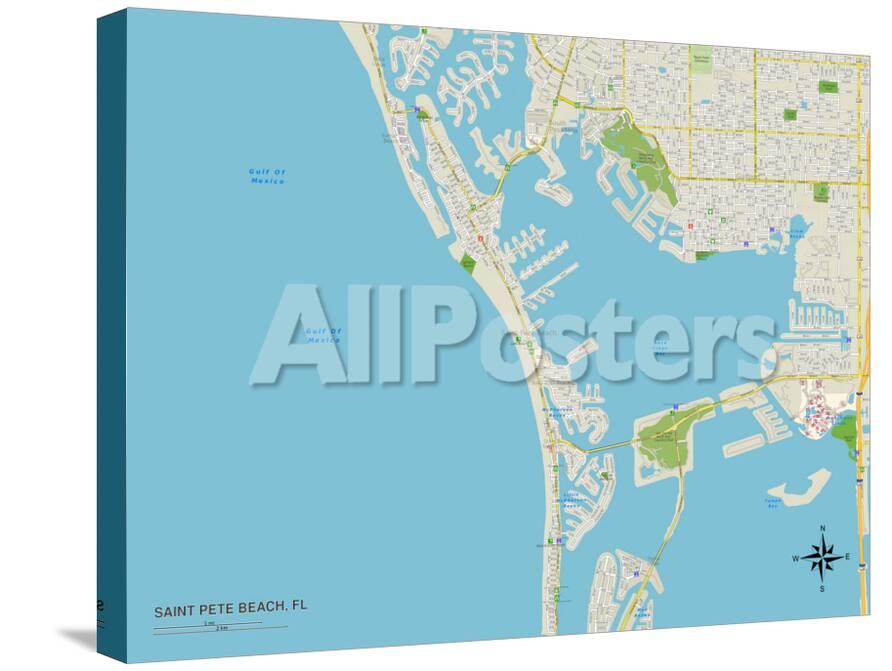Political Map Of Saint Pete Beach Fl Posters At Allposters