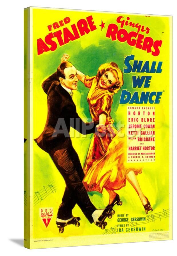 Shall We Dance Fred Astaire Ginger Rogers On Midget Window Card 1937 Photo Allposters Com
