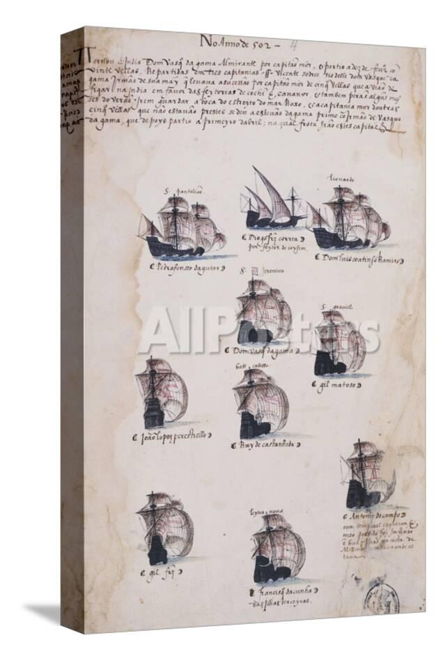 Ship For Portuguese Seafaring Expedition To India From The Memory Of Armadas Giclee Print Allposters Com