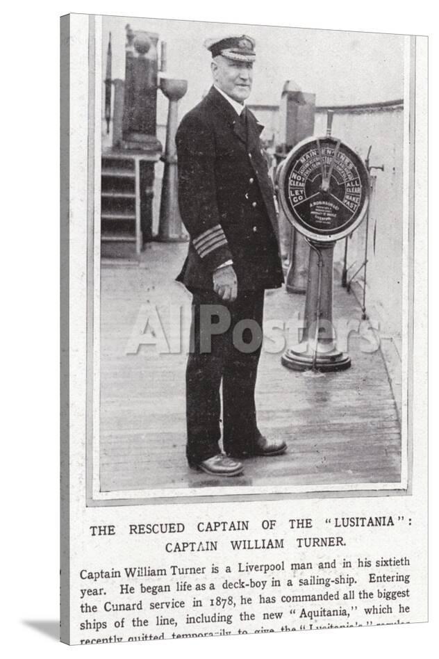 The Rescued Captain of the Lusitania, Captain William Turner' Photographic  Print | AllPosters.com