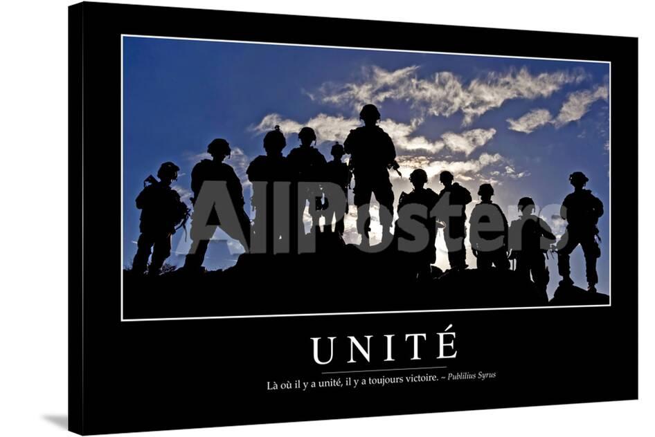 Unite Citation Et Affiche D Inspiration Et Motivation Photographic Print Allposters Com