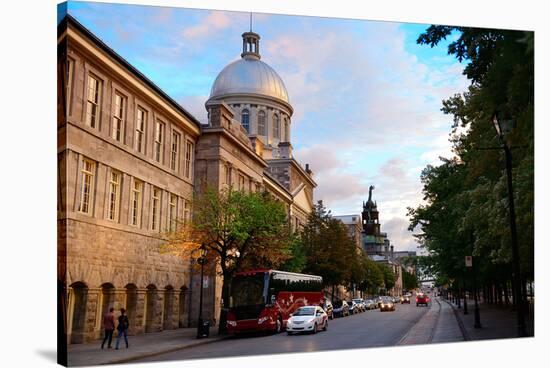 Old Montreal Street View-null-Stretched Canvas