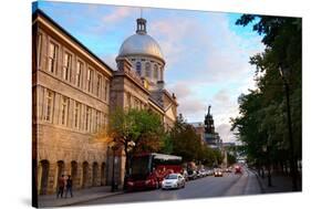 Old Montreal Street View-null-Stretched Canvas