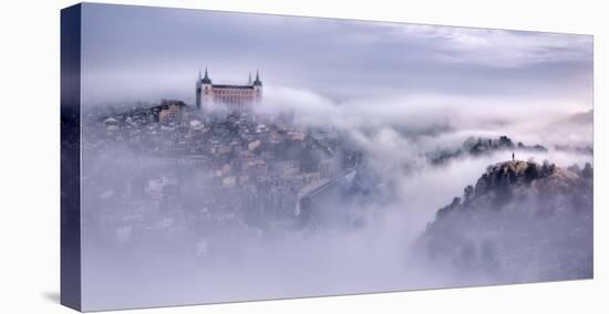 Toledo City Foggy Morning-Jesus M^ Garcia-Stretched Canvas