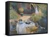 The Luncheon: Monet's Garden at Argenteuil, circa 1873-Claude Monet-Framed Stretched Canvas