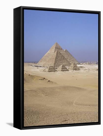 Pyramids at Giza, Unesco World Heritage Site, Near Cairo, Egypt, North Africa, Africa-Jack Jackson-Framed Stretched Canvas