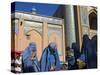 Ladies Wearing Blue Burqas Outside the Friday Mosque (Masjet-E Jam), Herat, Afghanistan-Jane Sweeney-Stretched Canvas