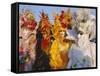 People Wearing Masked Carnival Costumes, Venice Carnival, Venice, Veneto, Italy-Bruno Morandi-Framed Stretched Canvas