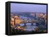 Ponte Vecchio and Arno River, Florence, Tuscany, Italy-Steve Vidler-Framed Stretched Canvas