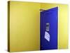 Bathroom Door with an Out of Order Notice-null-Stretched Canvas
