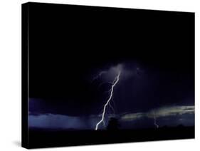 Lightning Storm, Boulder-Michael Brown-Stretched Canvas