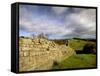 2nd Century Roman Wall, Hadrian's Wall, Northumberland, England-Walter Bibikow-Framed Stretched Canvas