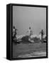 Men Riding the Waves on Surf Boards-null-Framed Stretched Canvas