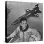 Pilot Scott Crossfield Standing in Front of the X-15-Allan Grant-Stretched Canvas