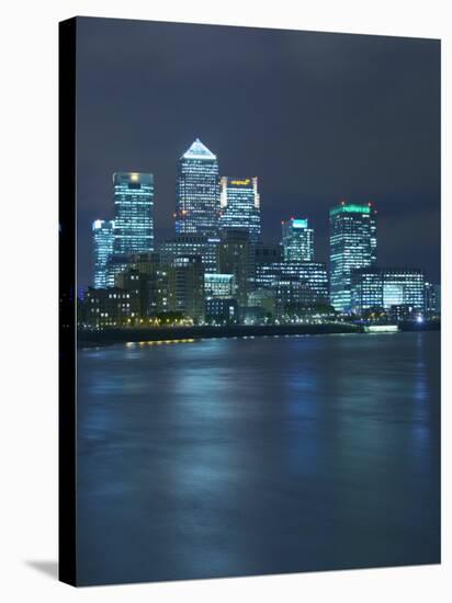 Canary Wharf, Docklands, Viewed from Wapping, London, England, United Kingdom, Europe-Wogan David-Stretched Canvas