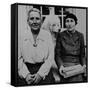 Lesbian Authors Gertrude Stein and Alice B. Toklas with their Poodle Basket II-Carl Mydans-Framed Stretched Canvas