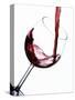 Pouring Red Wine into Wine Glass-Steve Lupton-Stretched Canvas
