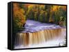 Tahquamenon Falls in Autumn-Joseph Sohm-Framed Stretched Canvas