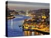 Oporto, Ribeira, UNESCO World Heritage Site at Dusk, Portugal-Mauricio Abreu-Stretched Canvas