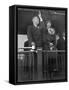 President-Elect Franklin Roosevelt and Wife Eleanor on the Rear Platform of His Special Train Car-null-Framed Stretched Canvas