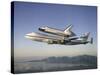 Space Shuttle Atlantis on Custom 747 Flies to Kennedy Space Center after Refurbishment, Sep 1, 1998-null-Stretched Canvas