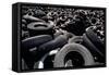 Dump of Discarded Automobile Tires, 1970s-null-Framed Stretched Canvas