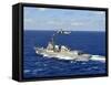 Guided-missile Destroyer USS William P. Lawrence in the Pacific Ocean-Stocktrek Images-Framed Stretched Canvas