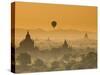 Bagan at Sunset, Mandalay, Burma (Myanmar)-Nadia Isakova-Stretched Canvas