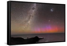 Aurora Australis And Milky Way-Alex Cherney-Framed Stretched Canvas